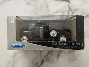1953 Chevrolet 3100 Pickup, Black: Welly 1/24 scale: Diecast model: New in box - Picture 1 of 2