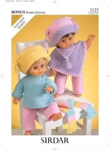 Sirdar Strick Muster - Hayfield Bonus Dk, Puppen Outfit 3123 - Bild 1 von 1