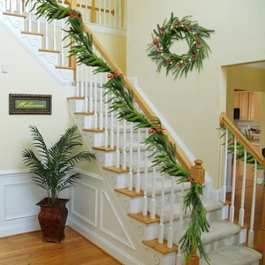 71in Artificial Norfolk Pine Christmas Garland for Fireplace Mantle,Staircase - Picture 1 of 11