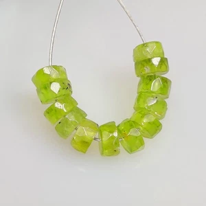 11.18 Ct Natural Green Peridot Round Beads - 9264 - Picture 1 of 2