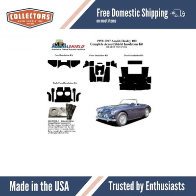 Amortiguador de sonido de aislamiento para 59-67 Austin Healey Healey convertible completo Foto 1 de 4