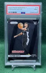 2024-25 Panini Prizm Monopoly Stephon Castle Base Rookie #75 PSA MINT 9 - Picture 1 of 5