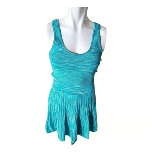 TORN by Ronny Kobo Spacedye marled knit Fit & Flare slimming Dress Bluegreen S - Picture 1 of 14
