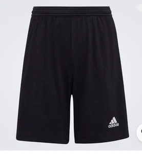 Adidas Entrada 22 Youth Shorts Size 2XS Boys Youth Black Football Soccer NWT - Picture 1 of 12