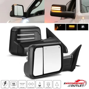 For 09-12 Dodge Ram Power Heated Turn Signal w/Temp Sensor Towing Mirrors Pair - Picture 1 of 10