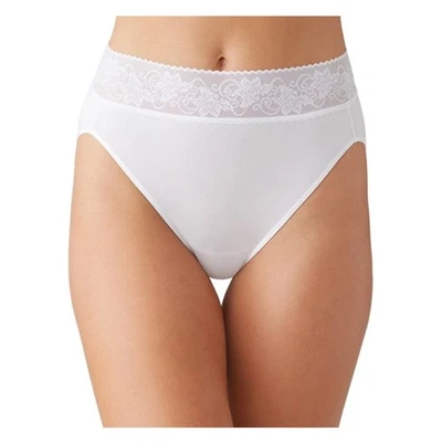 Bragas de corte alto Wacoal blancas de encaje al tacto cómodo para mujer talla M Foto 1 de 4
