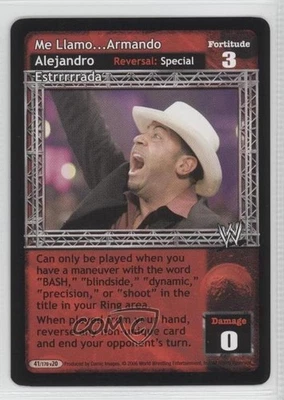2006 WWE Raw Deal Trading Card Game Armando Estrada #41/170v20 - Image 1 of 2