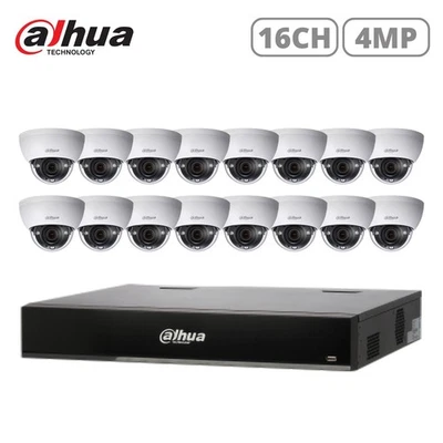 DAHUA KIT 16X 4MP WDR IR Dome Network Camera & 16 Channel Network Video Recorder - Image 1 of 3