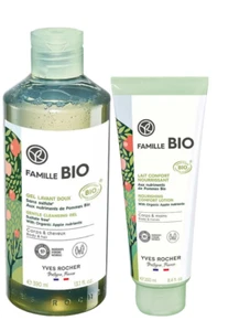 Yves Rocher BIO Soft Cleansing Gentle Gel Nourishing Lotion All Family Set - Picture 1 of 6