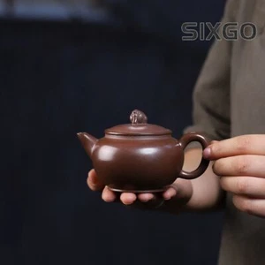 Chinese Tea Pot Marked 7 Infuser Holes Authentic Yixing Zisha Pot 160ml Handmade - Picture 1 of 8