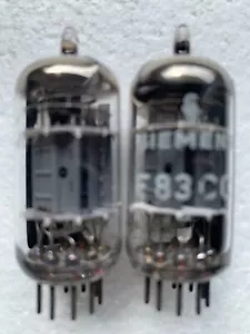 TWO VERY RARE SIEMENS E83CC PREMIUM TO ECC83,12AX7 IN EXCELLENT COND (TESTS NOS) - Picture 1 of 10