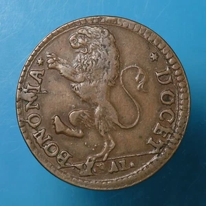PIO VI 1/2 BAIOCCO 1796 BOLOGNA RAME COIN SPL R MONETE DA COLLEZIONE - Foto 1 di 3