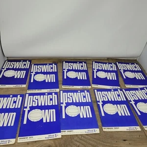 10er Set Ipswich Town Fußball Programme von 1969/70 Vintage - Bild 1 von 6