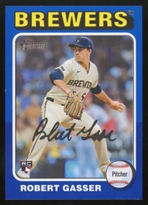 2024 Topps Heritage High Number Robert Gasser RC blu bordo bianco #688 - Foto 1 di 2