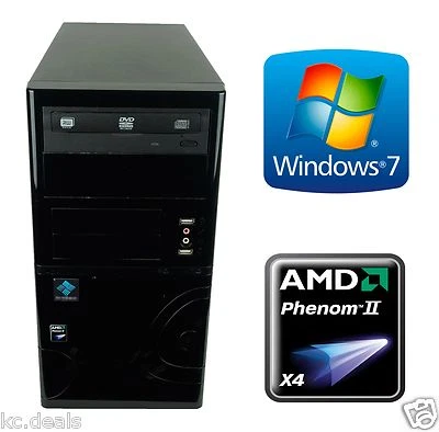 Custom Built PC Gaming Ready AMD Phenom II X4 955 1TB HD 8GB RAM Corsair CX430 - Image 1 of 4