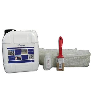KIT VETRORESINA 6,5KG POLIESTERE NAUTICA AUTO RESINA LIQ. 5KG+5MQ FIBRA DI VETRO - Foto 1 di 5