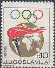 Yugoslavia 50Th Ann Nat Olympic Committee 1969 Mnh-5 Euro