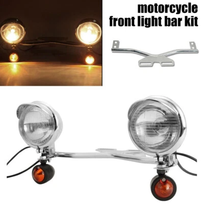 Passing Light W/Turn Signals Bar For Kawasaki VN Vulcan Classic Drifter 800 1500 - Изображение 1 из 4