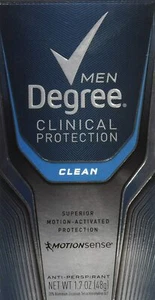 4 PACK Degree Men Clean Clinical Long-Lasting 48-Hours Antiperspirant 1.7 oz - Picture 1 of 1