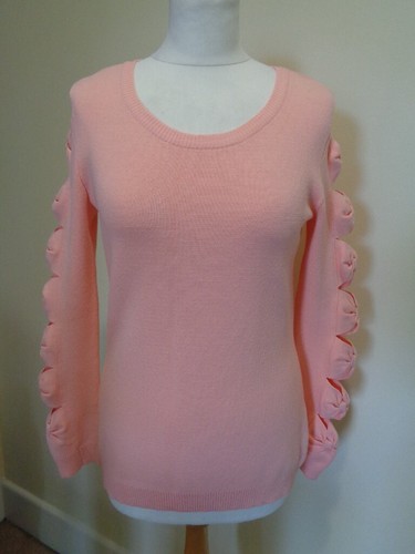 MAGLIONE BOUTIQUE MOSCHINO PESCA CON MANICHE CON DETTAGLIO FIOCCO RITAGLIATO TAGLIA 14 (46)