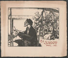 Auguste Lepre. Carte adresse pour Edmond Sagot. 1913