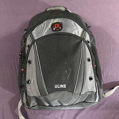Swiss Gear Uline 16" Laptop Backpack Wenger Synergy - Black/Gray - Tablet Pocket - Image 1 of 4