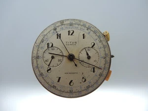 Uhrwerk Chronograph + Titus Zifferblatt + Zeiger, movement, dial + hands - Picture 1 of 6