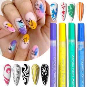 Nail Art Graffiti Stift UV Gel Politur Wasserfest Zeichnung Malerei Liner Pins ∧ - Bild 1 von 22