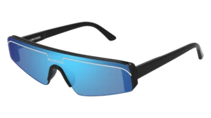 Balenciaga Sunglasses BB0003S 008 Black Rectangular Unisex - Picture 1 of 3