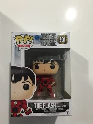 Pop Vinyl Figure - Pop Heroes - DC Justice League - The Flash (Unmasked) - # 201 - Image 1 of 4