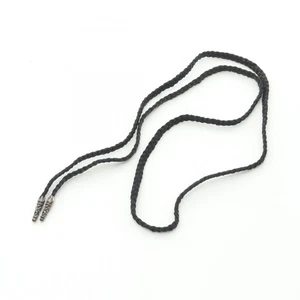CHROME HEARTS Leather Braid Necklace Jewelry Silver 925 Men s Black - Picture 1 of 3