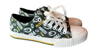 NFL Green Bay Packers Shoes Sneakers Football Logo Lace Up Tie FOCO Women’s 6 - Picture 1 of 9