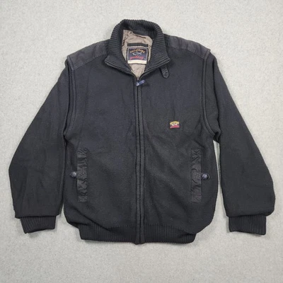 Chaqueta de Yate Paul & Shark Grande Azul Tejida Cremallera Completa Acolchada Cuello Lazo Foto 1 de 4