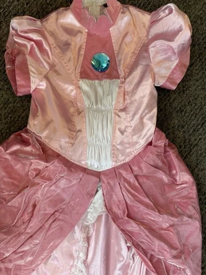 Elevated Adult Super Mario Bros Princess Peach Pink Dress Costume Retail $97 - Photo 1/4
