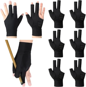 8 Pcs 3 Fingers Pool Gloves Billiards Left Hand Cue Sport Show Gloves for Women - Picture 1 of 12