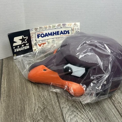 Virginia Tech Hokies Mascot Hat Foam Hokie Bird Head Hokiehead Starter Foamheads - Image 1 of 4