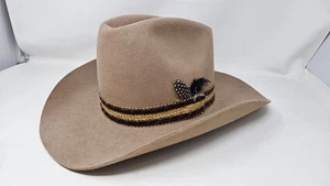 Sombrero de vaquero de fieltro marrón para hombre talla 7 3/8 - Imagen 1 de 14