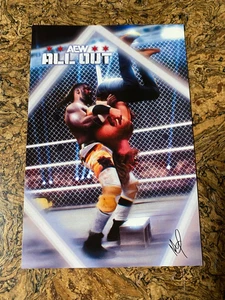 ALL ELITE CRATE "ALL OUT" JUMBO MAGNET EXCLUSIVE SWERVE VS. HANGMAN AEW - Picture 1 of 1