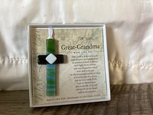 Croce in vetro fatta a mano negli USA Made Like You Great Grandma  - Foto 1 di 6
