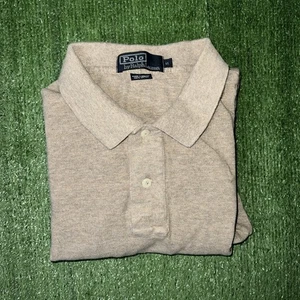 Polo Ralph Lauren Polo Shirt Mens XL Brown Long Sleeve Button 1/4 Brown Cotton - Picture 1 of 7