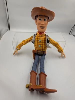 玩具总动员伍迪 16 英寸拉弦会说话的娃娃 Thinkway 玩具带帽子工作 — 第 1/4 张图片