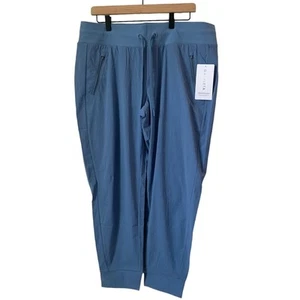 Athleta Womens Pants 16 Blue Trekkie North Jogger hiking workout running New - Picture 1 of 14