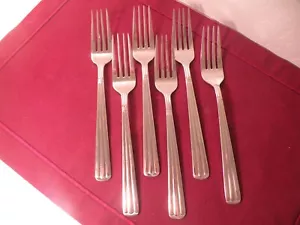 Set Of 6 Wallace Centennial Dinner Forks 18/10 Stainless Steel Flatware 7 7/8" C - Picture 1 of 5