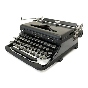 1938 Royal Speed King Portable Typewriter Case Vtg Elite Classic Art Deco Black - Picture 1 of 13