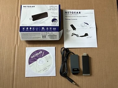Netgear N900 WiFi Dual Band USB Network Adapter - Model WNDA4100 - OPEN BOX - Image 1 of 4