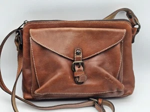 PATRICIA NASH Avellino Braun Cognac Leder Crossbody Saddle Bag Handtasche Schulter - Bild 1 von 13