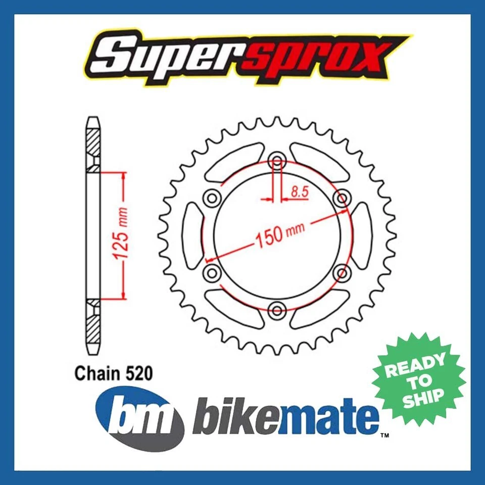 Piñón trasero acero 520-51T para Husqvarna FC 250 2019 2020 2021 2023 2024 Foto 1 de 1