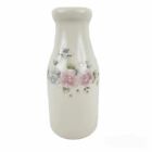Pfaltzgraff Tea Rose Milk Bottle Vase 8" Pink Blue Floral Carafe Jug USA
