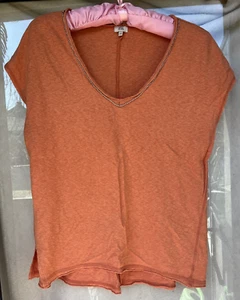 River Island Diamanté Scoop-neck Top T-Shirt Size 12 - Picture 1 of 9