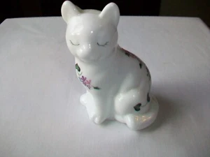 FENTON SITZENDE KATZE HANDBEMALT KÜNSTLER SIGNIERT 3,75" ORIG. Etikett #5165 - Bild 1 von 8
